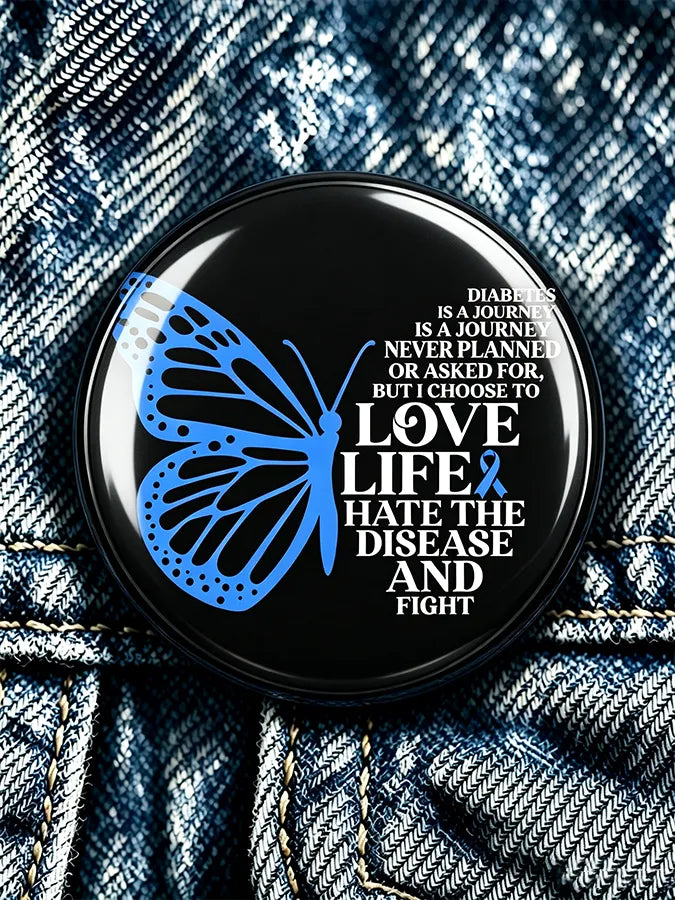Unisex Diabetes Awareness Brooch