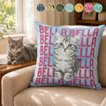 Custom Pet Portrait With Name Watercolor Style - Personalized Pillow
