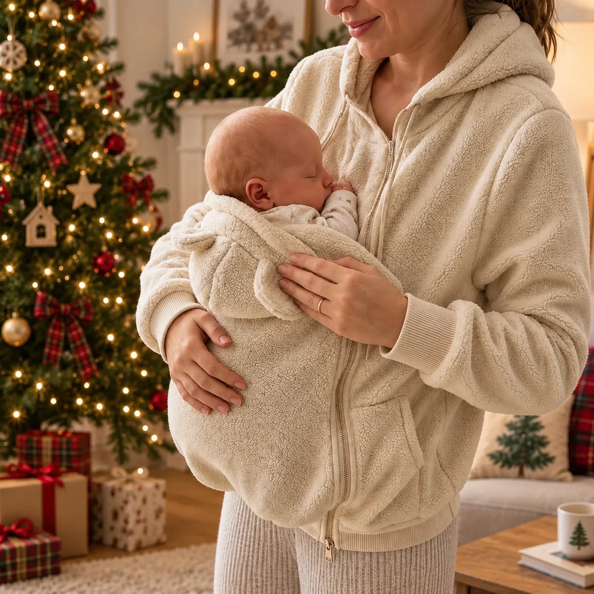 Hands-Free Babywearing Hoodie, Cozy Mama Baby Carrier Hoodie CH07 180540