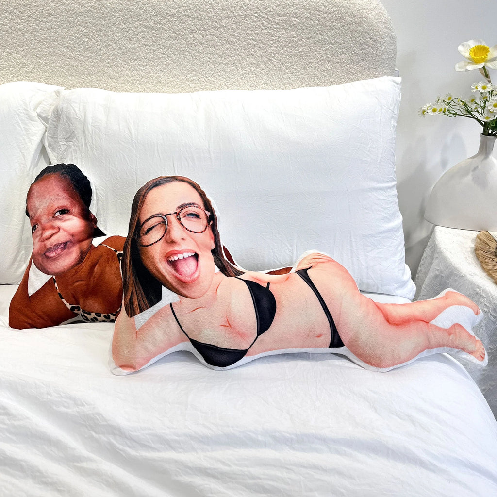 Custom Funny Face Wife Gifts - Custom Shaped Photo Pillow - Gift For Wife