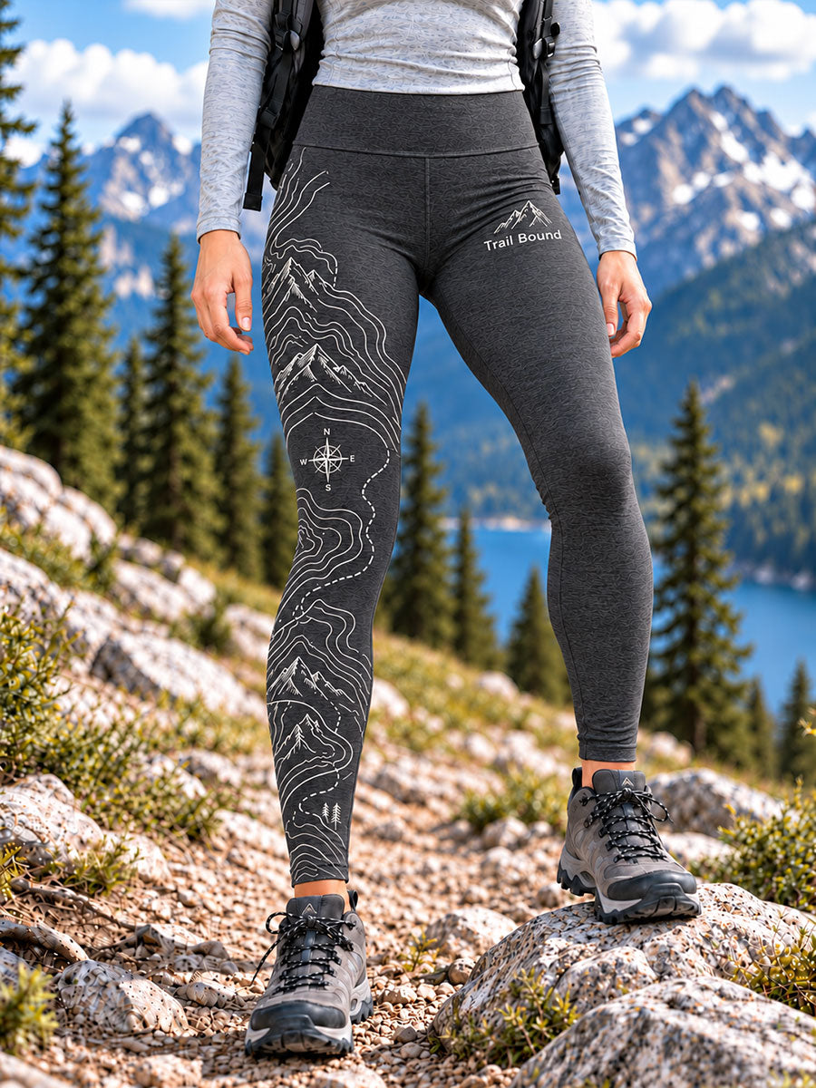 Women's Wilderness Trail Print Hike Lovers Leggings