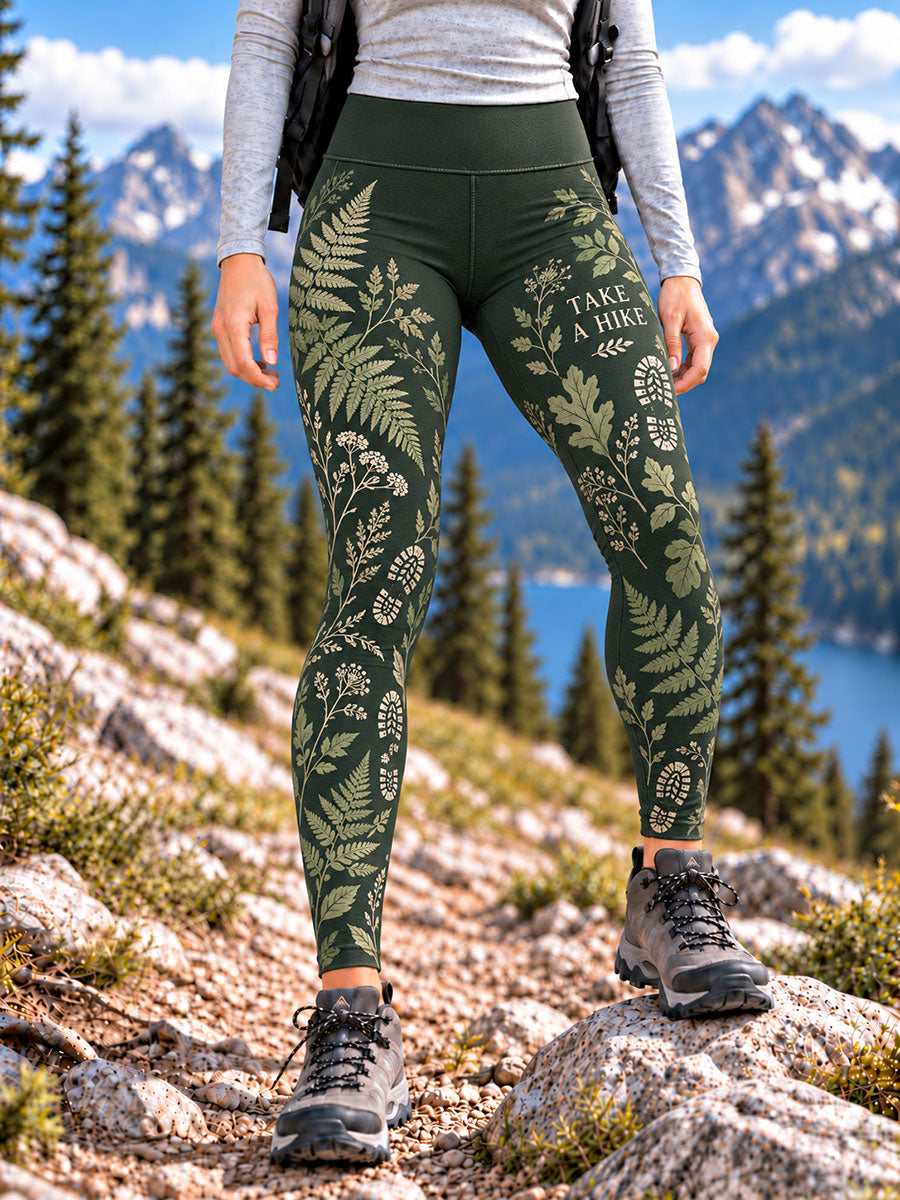 Women's Wilderness Trail Print Hike Lovers Leggings