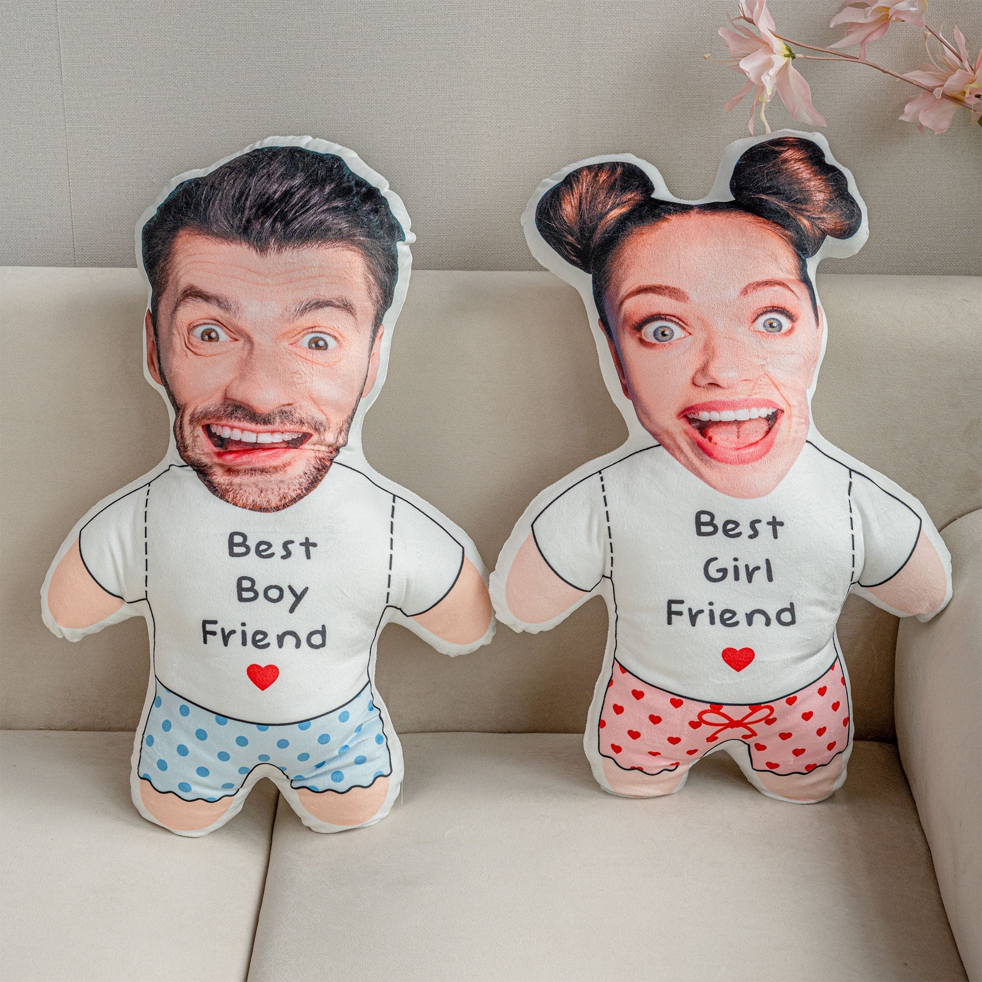 Custom Face Pillow - Personalized Photo Custom Shaped Pillow - Birthday Gifts For Her, Him