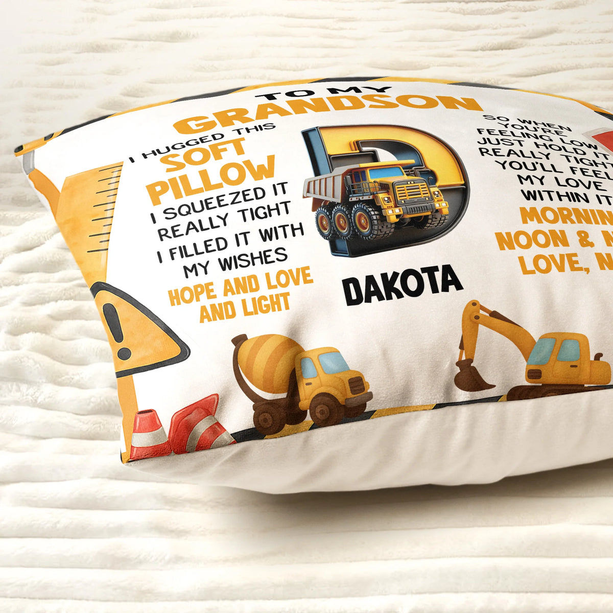 Kid Alphabet Hug This - Personalized Pillow (Insert Included)