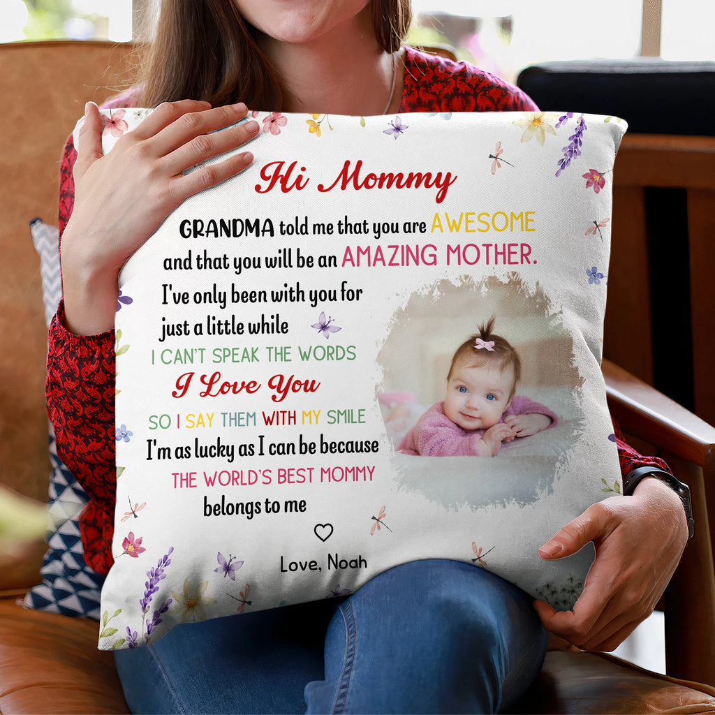 The Best Mommy Belongs To Me First Mom New Mom Gift - Personalized Pillow (Insert Included)
