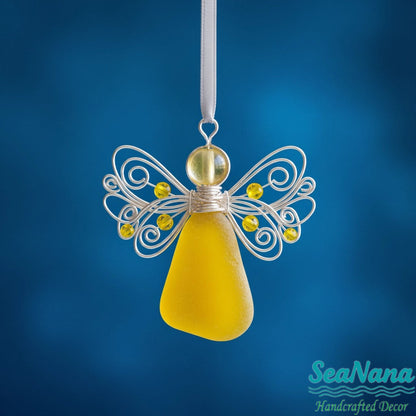 🌊Handmade Sea Glass Angel Ornament(Buy 6 Free Shipping Now)