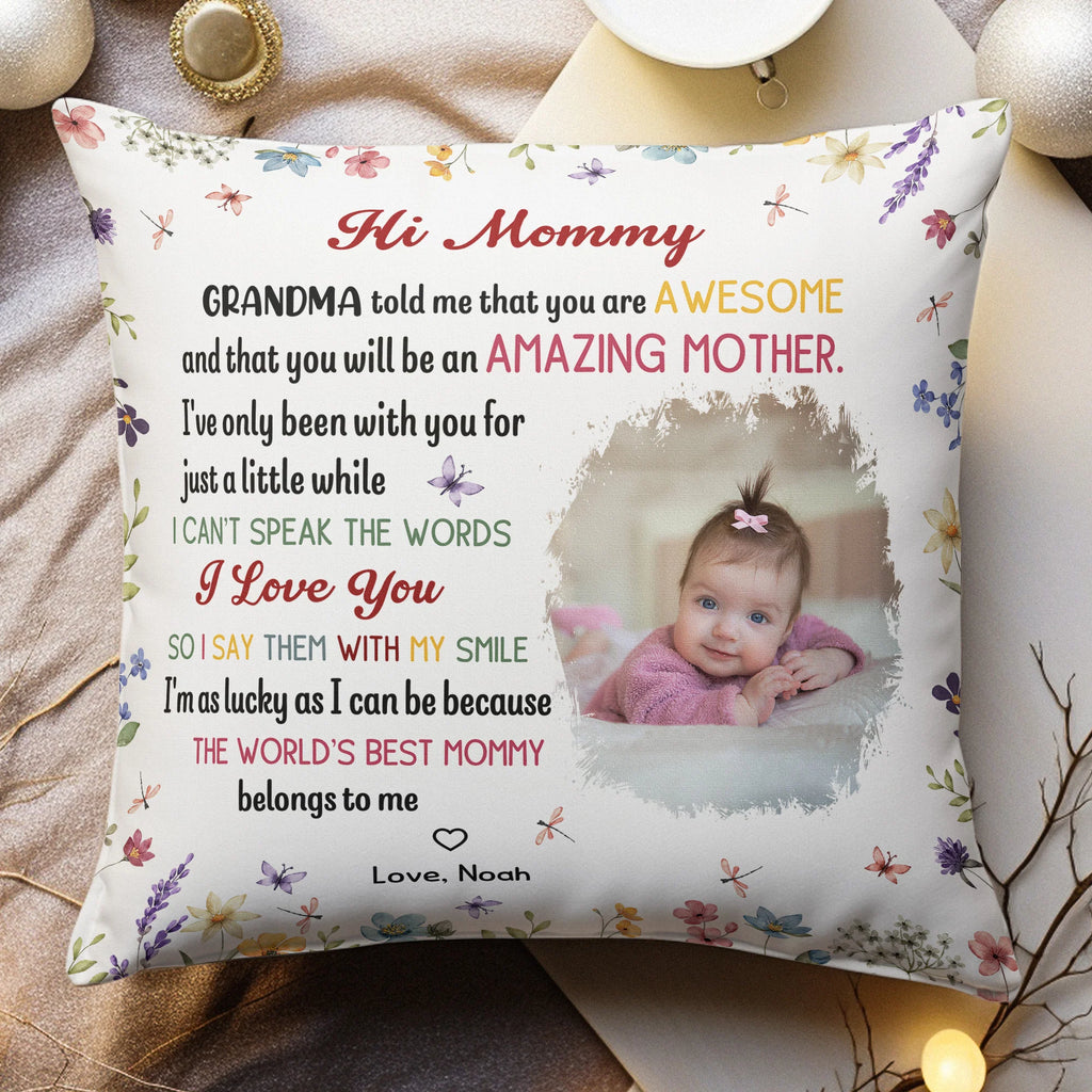The Best Mommy Belongs To Me First Mom New Mom Gift - Personalized Pillow (Insert Included)