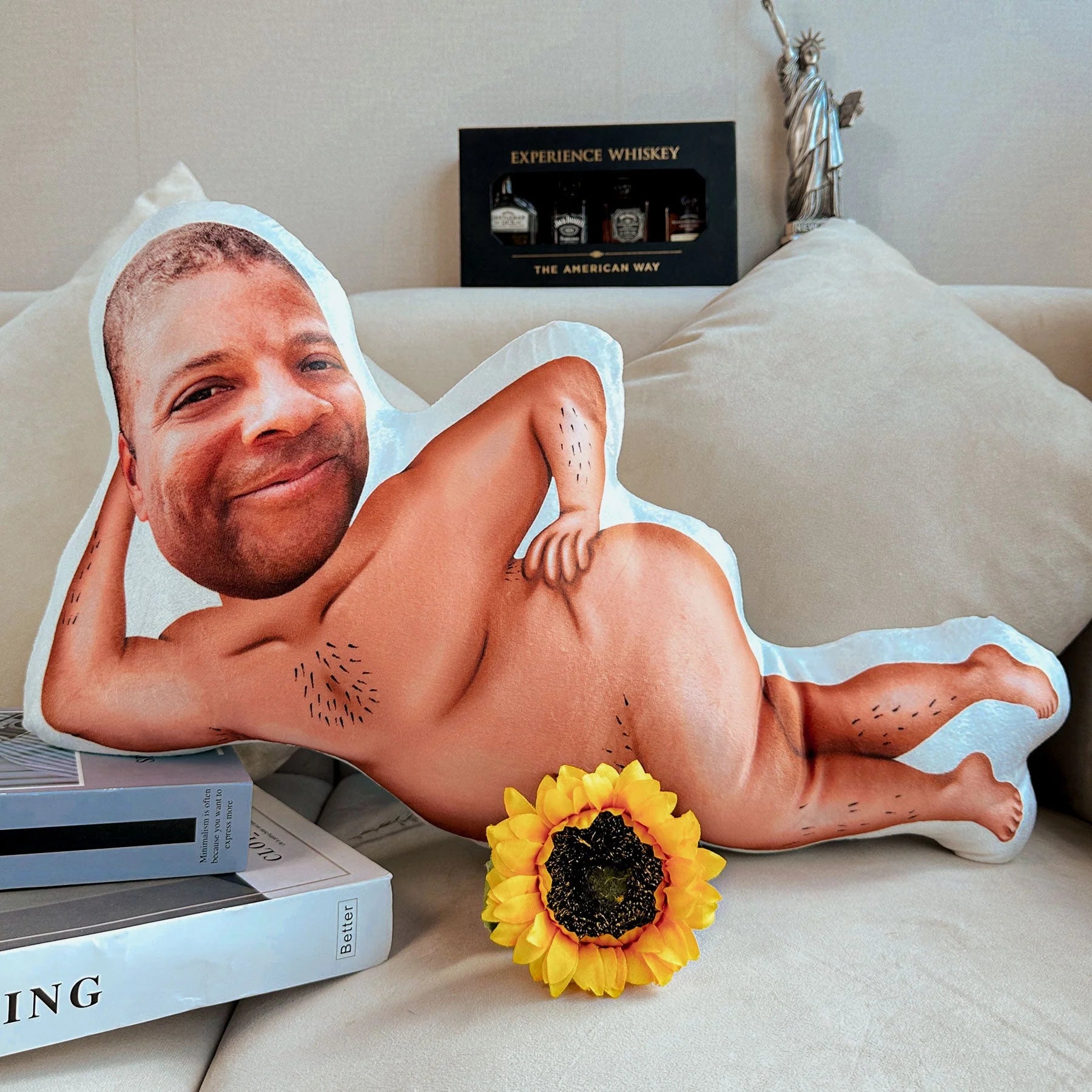 Custom Funny Face Birthday Gift For Him- Custom Shaped Photo Pillow